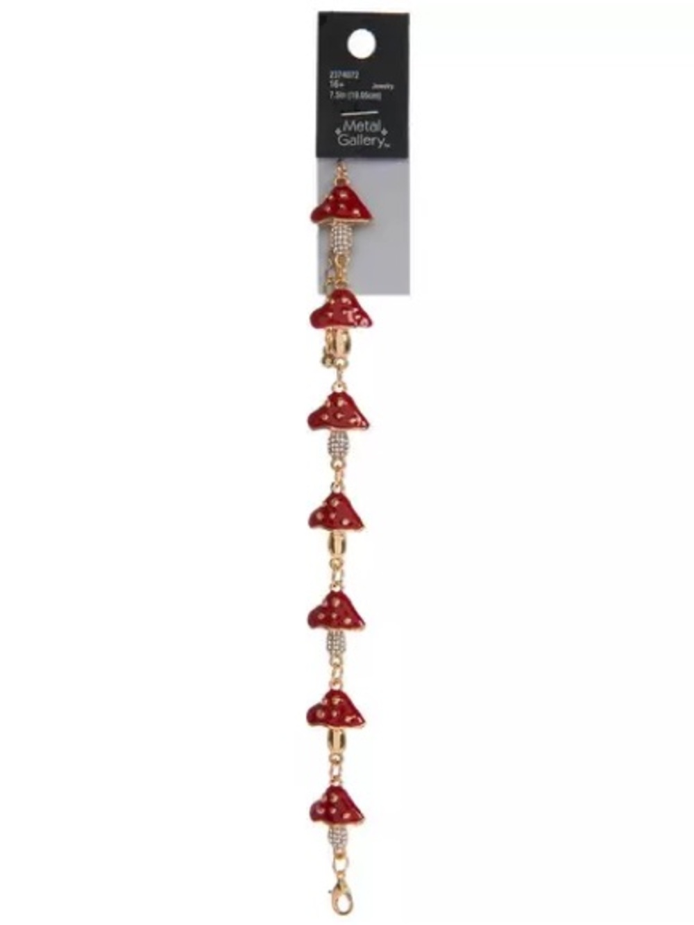 New Red Mushroom Charm Bracelet - Metal Gallery
